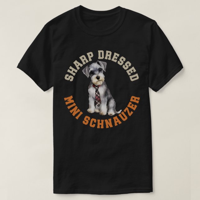 T-shirt Chien mignon Schnauzer (Design devant)