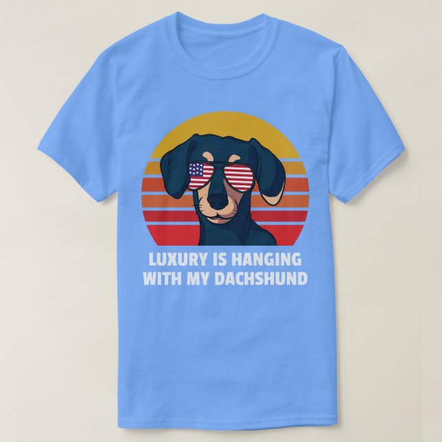 T-shirt Chien Mignonne Dachshund Design (Design devant)