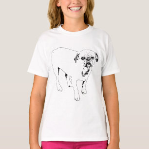 T-shirt Chien Minimaliste Contourné Pour Un Confort Joyeux