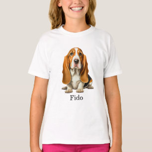 T-shirt Chien, modèle Basset Hound