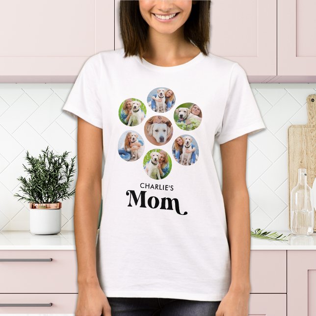 T-shirt Chien MOM Amoureux des chiens personnalisé Photo C (Créateur téléchargé)