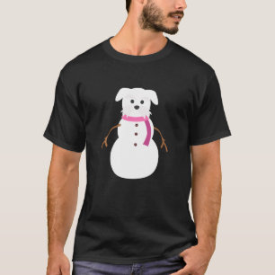 T-shirt Chien Noël 'miniature Schnauzer Snowman' Chris