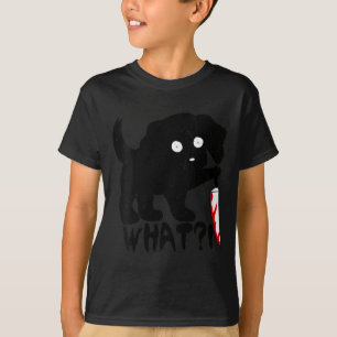 T-shirt Chien noir drôle mignon kawaii épouvantable Hallow