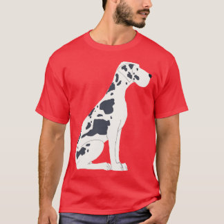 T-shirt Chien noir et blanc