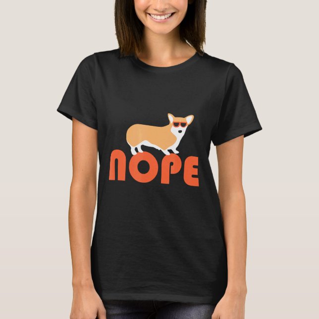 T-shirt Chien Nope Corgi (Devant)