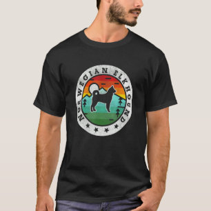T-shirt Chien norvégien antique Elkhound Rétro Maman Papa