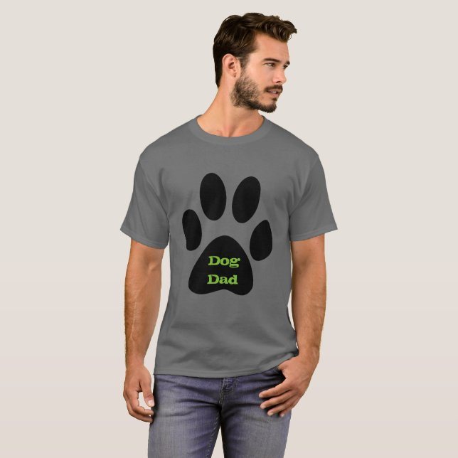T-shirt Chien Papa Black Mens (Devant entier)
