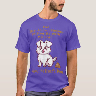 T-shirt Chien Papa Bonne Fête des pères Funny Chiot Lover 