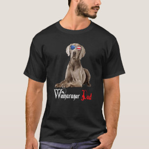 T-shirt Chien Papa Chiot Papa Weimaraner