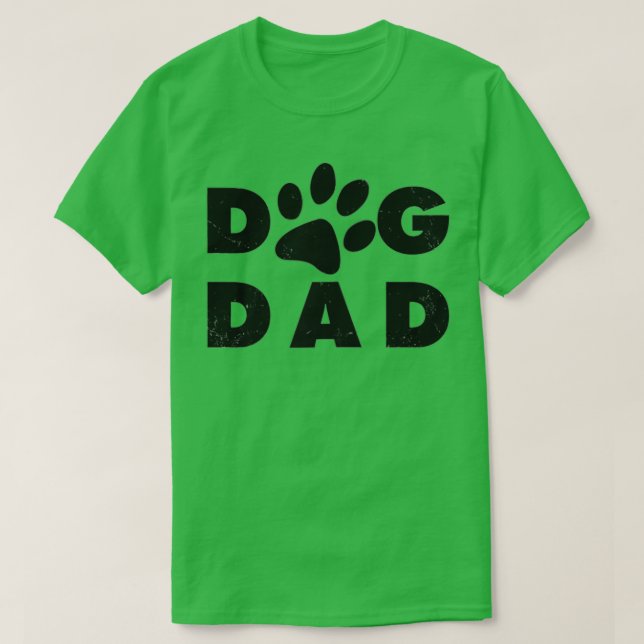 T-shirt Chien papa classique design paon cadeau (Design devant)