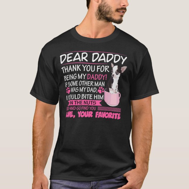 T-shirt Chien Papa Fête des pères Tee Pour Chihuahua (Devant)