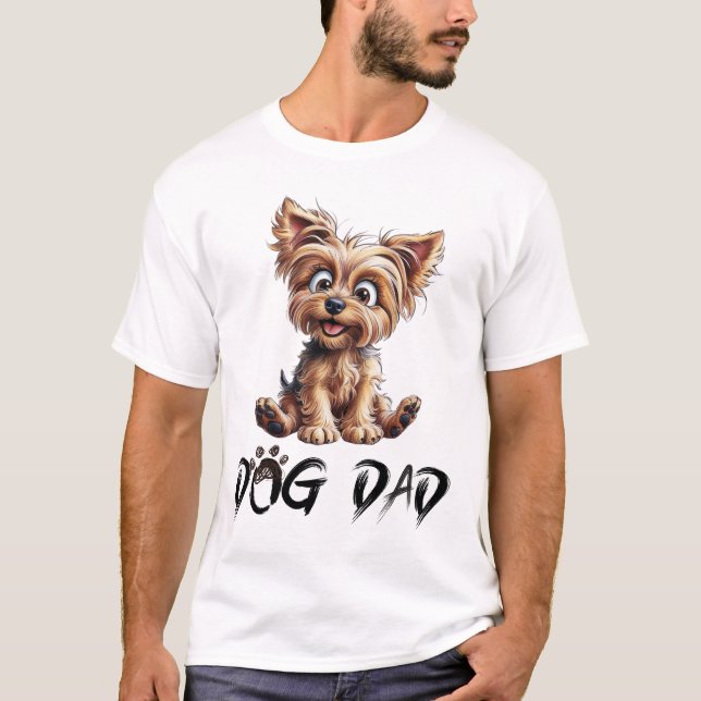 T-shirt "Chien Papa Le Guide le plus doux pour vivre avec  (Devant)