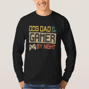 T-shirt Chien papa Par Jeu De Jour Par Nuit Vintage