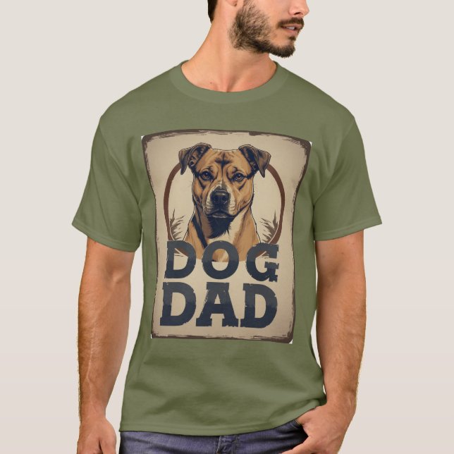 T-shirt Chien Papa Pride - Bold Canine Hommage Art (Devant)