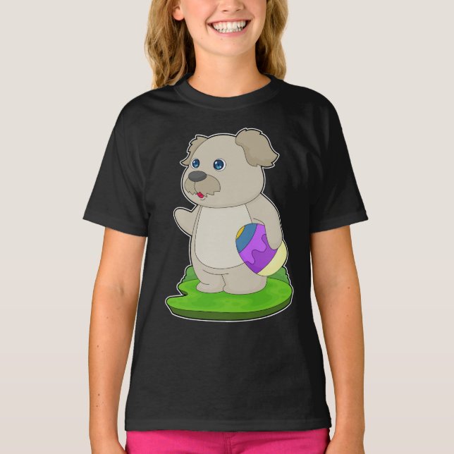 T-shirt Chien Pâques Œuf de Pâques (Devant)