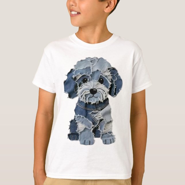 T-shirt Chien Patchwork (Devant)