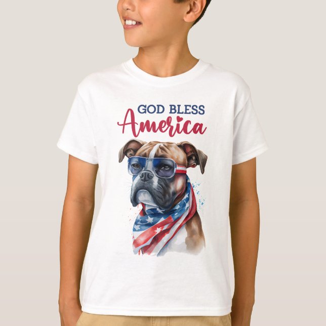 T-shirt Chien Patriote-Boxeur (Devant)