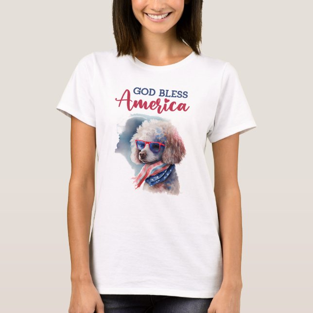 T-shirt Chien patriote-Caniche (Devant)