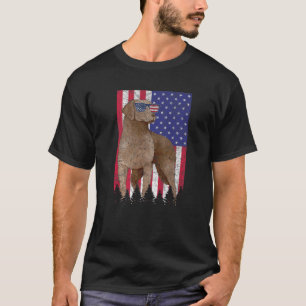 T-shirt Chien patriotique de la baie de Chesapeake USA Amé