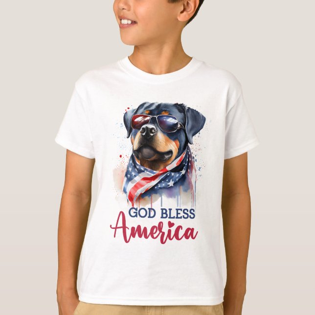 T-shirt Chien Patriotique-Rottweiler (Devant)