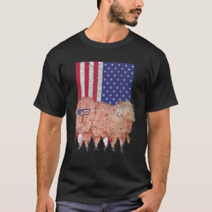 T-shirt Chien patriotique tibétain Mastiff USA Pride Ameri