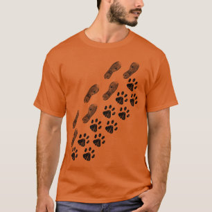 T-shirt Chien pattes chaussures imprimer Chien chiot patte