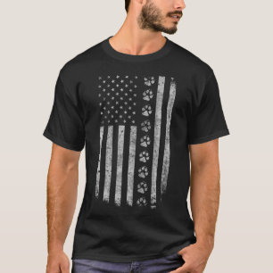 T-shirt Chien Paw American Flag Police Militaire K9 - DESI