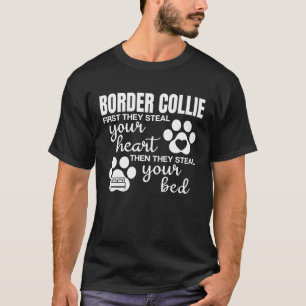T-shirt Chien Paw avec dire frontière Collie