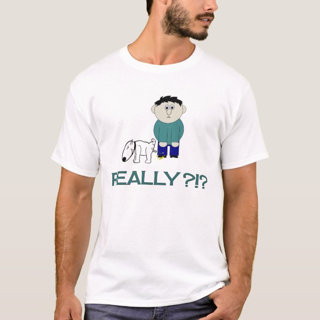 T-shirt Chien Pees sur le dessin Guy Funny Shirt (Devant)