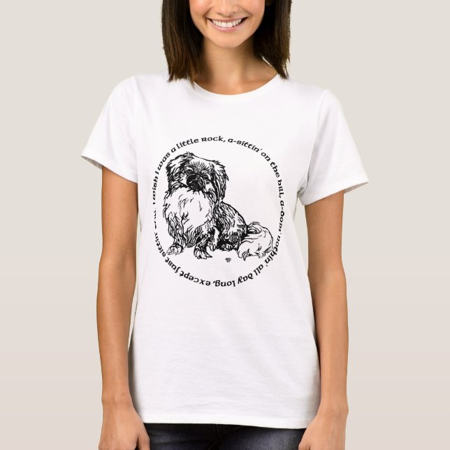 T-shirt Chien Pékinois Ditty (Devant)