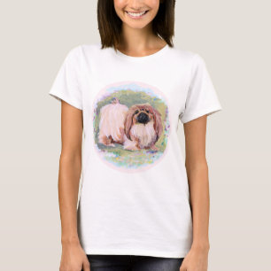 T-shirt Chien Pékinois Joli en Rose