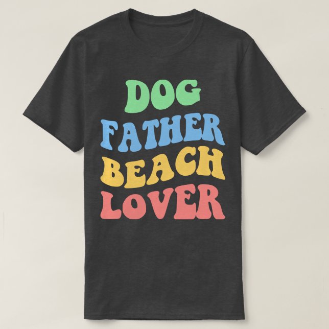T-shirt Chien Père Beach Lover IV (Design devant)