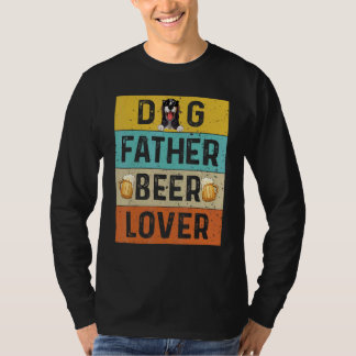 T-shirt Chien père Bière Chien papa Boire Fête des pères