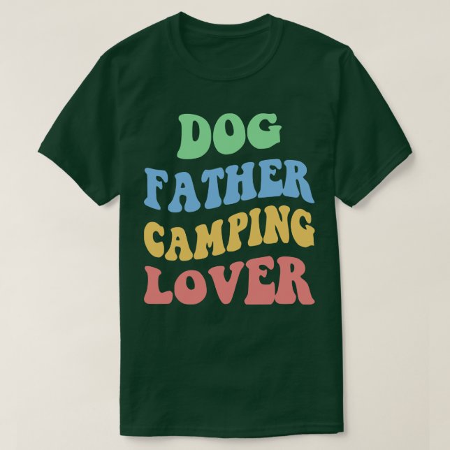 T-shirt Chien père Camping Lover IV (Design devant)