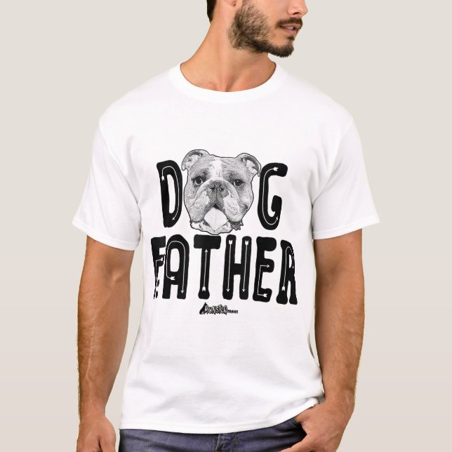 T-shirt Chien père, Français Bulldog Papa Top, Amoureux de (Devant)