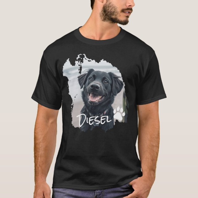 T-shirt Chien personnalisé détendu Graphique (Devant)