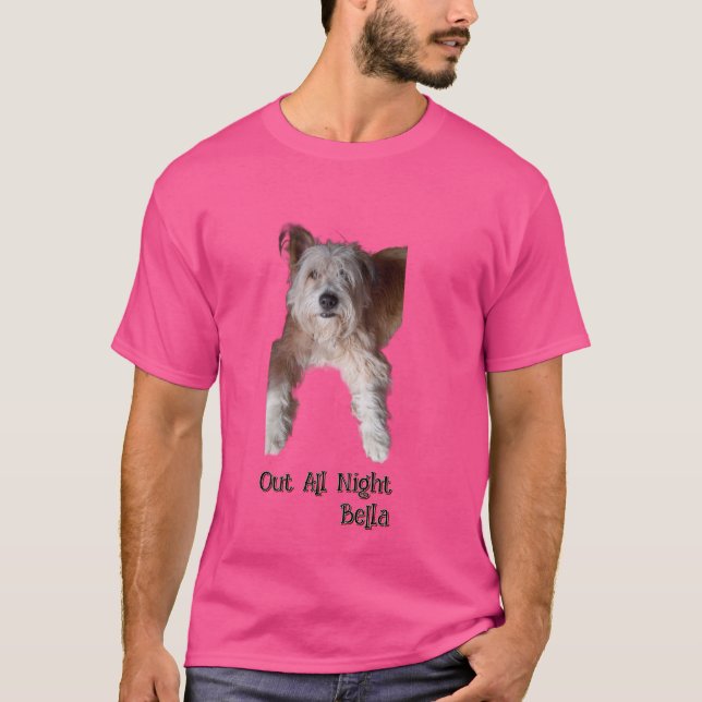 T-shirt Chien, Photo Et Nom Personnalisable, (Devant)
