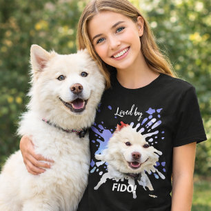 T-shirt Chien photo splash fun humour amour