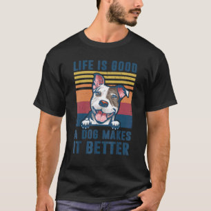 T-shirt Chien Pit Bull Drôle Papa Chien Pit Bull Maman H