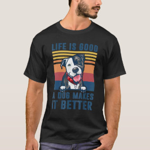 T-shirt Chien Pit Bull Drôle Papa Maman Hommes Pit Bull D