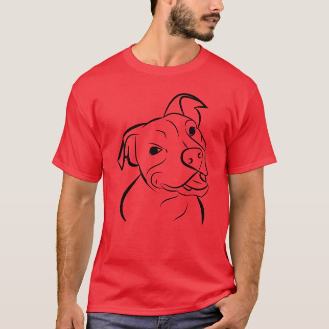T-shirt Chien pitbull garçon fille (Devant)