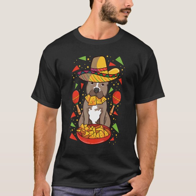 T-shirt Chien Pitbull Mexicain Pour Les Mexicains Et Pitbu (Devant)