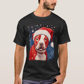 T-shirt Chien Pitbull Noël