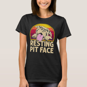 T-shirt Chien Pitbull Repose Pit Face Drôle Pour Pitbull L