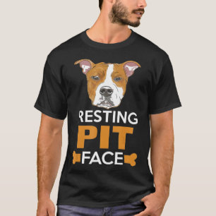T-shirt Chien Pitbull Repose visage - Nouveau