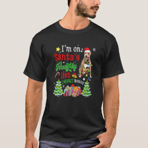 T-shirt Chien Pitbull sur la liste des vilains de Santa Xm