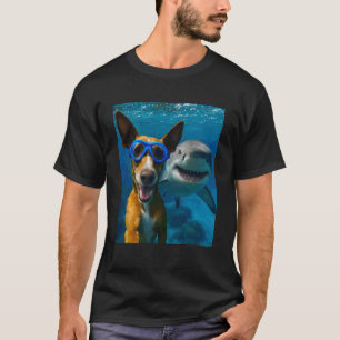 T-shirt Chien Podenco Drôle Selfie avec Amoureux de l'Océa