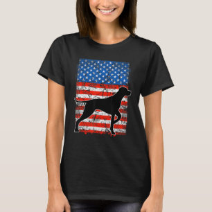T-shirt Chien pointer allemand Silhouette Amérique