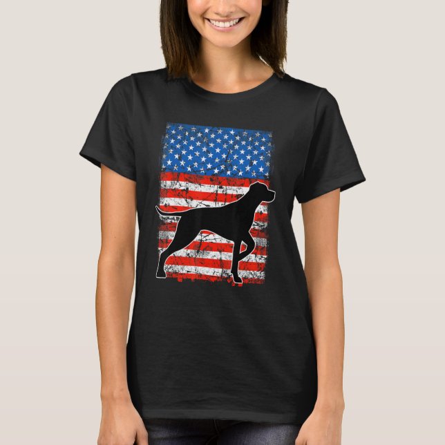 T-shirt Chien pointer allemand Silhouette Amérique (Devant)
