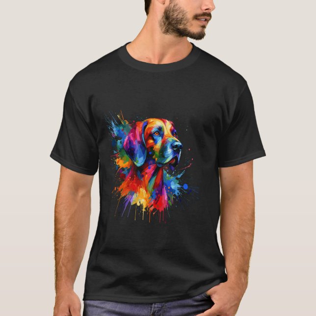 T-shirt Chien pointeur d'art Splash (Devant)